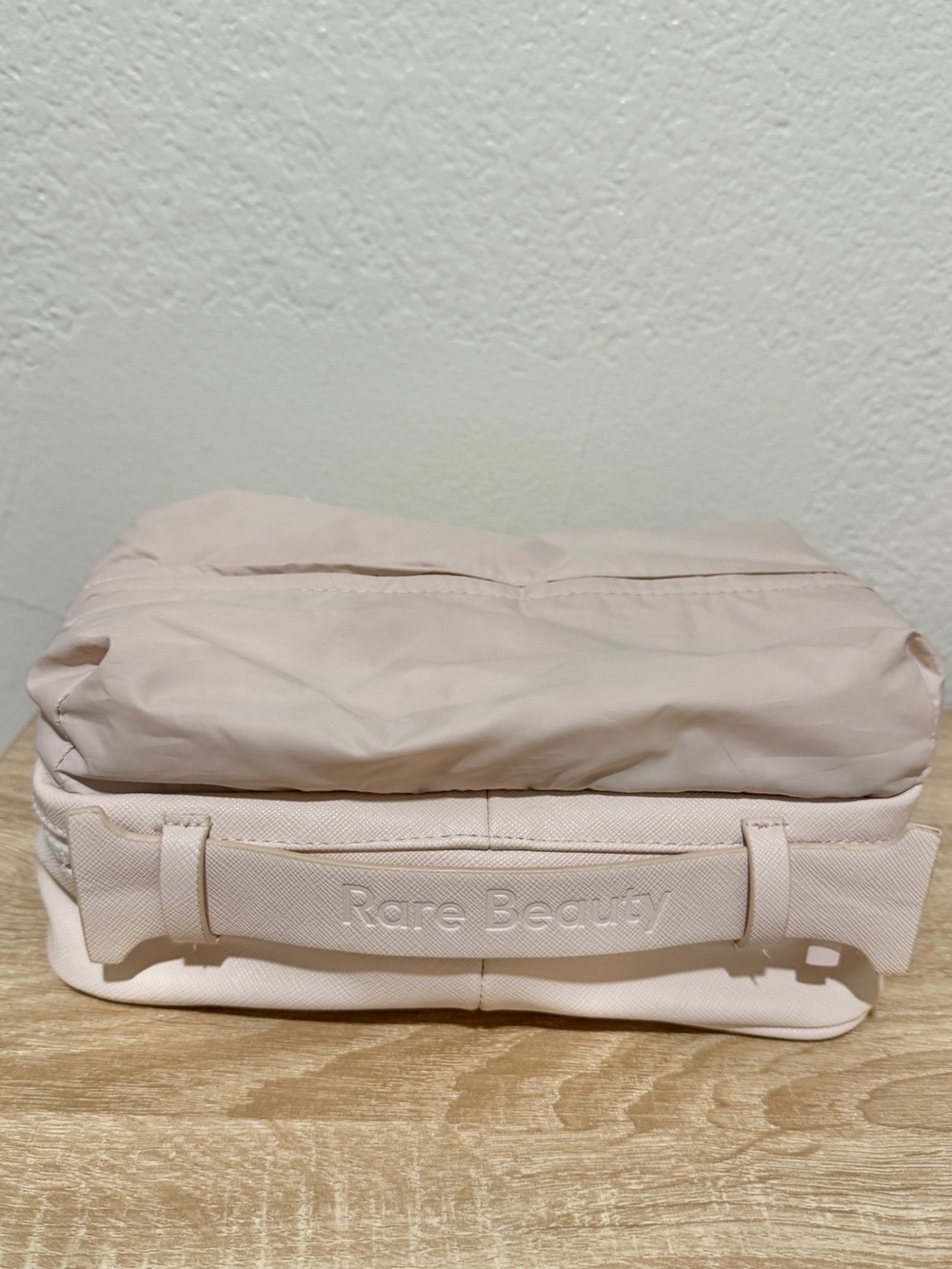 Rare Beauty Blush Pink Puffy Travel Cosmetic Case